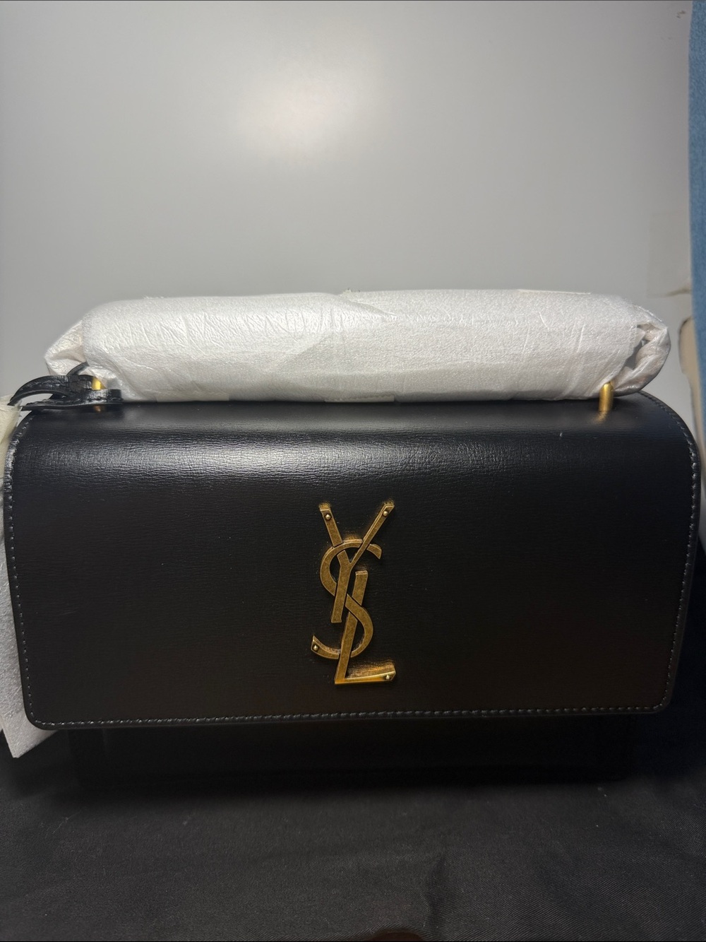 Saint Laurent Black Sunset Medium in Smooth Leather - NNT